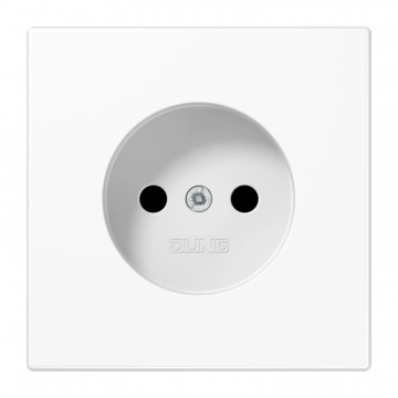 JUNG wandcontactdoos met randaarde 16A 250V - LS range alpine wit (LS 1910 N WW)