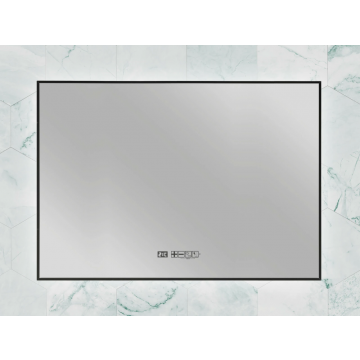 Eurom badkamerspiegel met infraroodverwarming en LED 100x70cm Sani 600W Mirror LED WiFi - black (350746)
