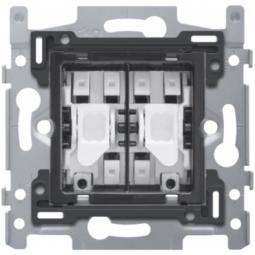 Niko Rocker/Toggle sokkel rolluikschakelaar elektrisch gescheiden - 10 AX/250V - Insteekklemmen (171-05915)