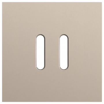 Niko Rocker afdekplaat enkelvoudig dubbel - Steel Champagne Coated (166-56102)
