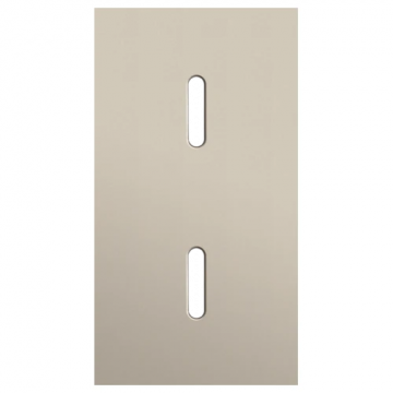 Niko Rocker afdekplaat tweevoudig verticaal 71mm - Steel Champagne Coated (166-56851)