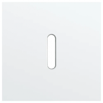Niko Rocker afdekplaat enkelvoudig - Steel White Coated (154-56101)