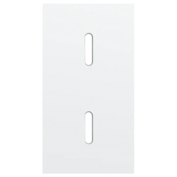 Niko Rocker afdekplaat tweevoudig verticaal 71mm - Steel White Coated (154-56851)