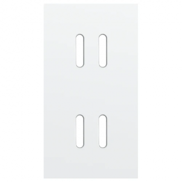 Niko Rocker afdekplaat tweevoudig verticaal 71mm - Steel White Coated (154-56852)