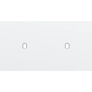 Niko Toggle afdekplaat tweevoudig horizontaal 71mm - Steel White Coated (154-57801)