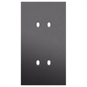 Niko Toggle afdekplaat tweevoudig verticaal 71mm - Alu Black Brushed (224-57852)