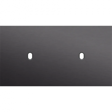 Niko Toggle afdekplaat tweevoudig horizontaal 71mm - Alu Black Brushed (224-57801)