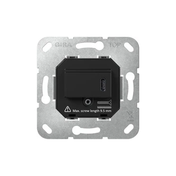 Gira basiselement USB 1-voudig type C - zwart (236300)