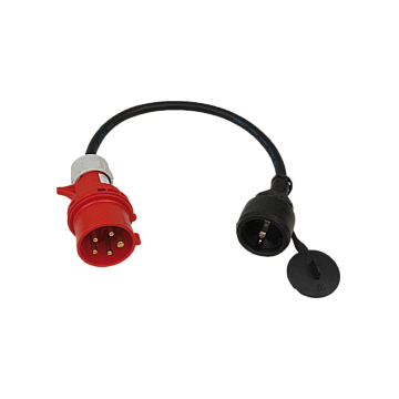 CEE campingstekker CEE contactstop 5-polig met geaarde contrastekker schuko 16A