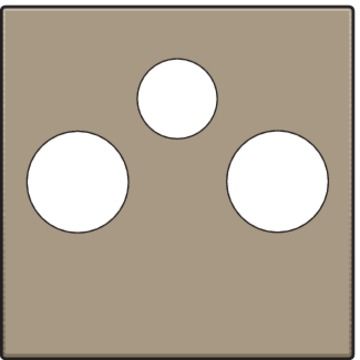 Niko centraalplaat voor 2 enkelvoudige coaxaansluitingen voor TV/FM en een satellietaansluiting - Intense Bronze (123-69551)