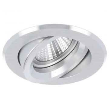 Yphix inbouwspot rond kantelbaar aluminium GU10 zaagmaat Ø70mm - diameter 82mm met bladveren (50114470)