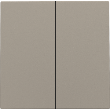 Niko centraalplaat voor dubbele elektronische schakelaar of drukknop - Intense Bronze (123-31004)