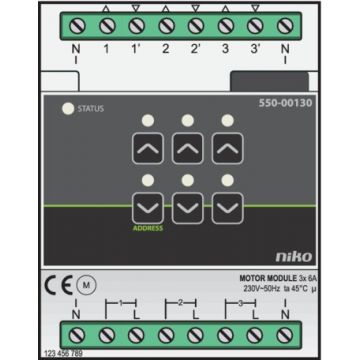 Niko motormodule 3-voudig opbouw - Home Control (550-00130)