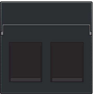 Niko centraalplaat voor 2-voudig UTP/STP data contactdoos - Pure Bakelite Piano Black (200-65200)