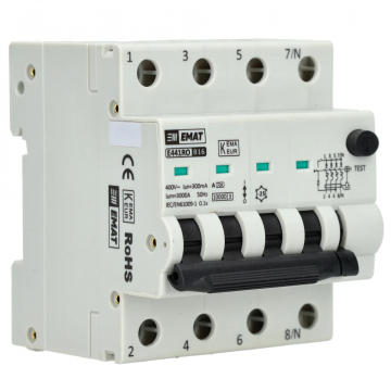 EMAT differentieelautomaat 4-polig 16A B-curve 300mA (85006510)
