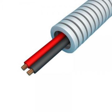 Snelflex flexibele buis luidsprekerkabel 2x2,5mm2 - 16mm per rol 100 meter (SFLS25)