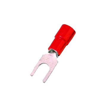 Intercable Q-serie DIN geïsoleerde vorkkabelschoen 0,5-1 mm² M4 vertind - rood per 100 stuks (ICIQ14GS)