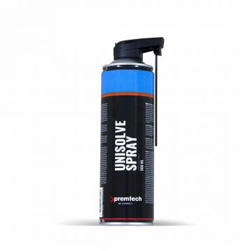 Premtech UniSolve Spray ontvetter en kitresten lijmresten verwijderaar - spuitbus 500ml (800707)