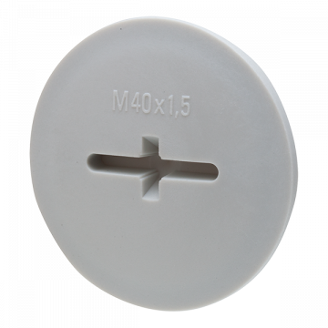 Wiska blindstop kunststof draad M40x1,5 grijs glasvezelversterkt (10060629)