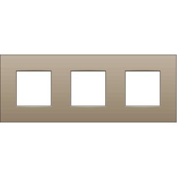 Niko drievoudige afdekplaat 71mm centerafstand - Intense Bronze (123-76700)