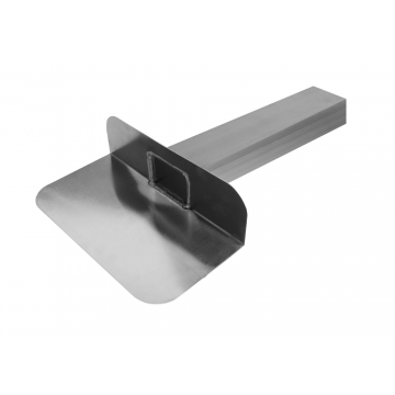 Anjo kiezelbak gesloten 60x80mm 90° lengte uitloop 330mm - aluminium (457368)