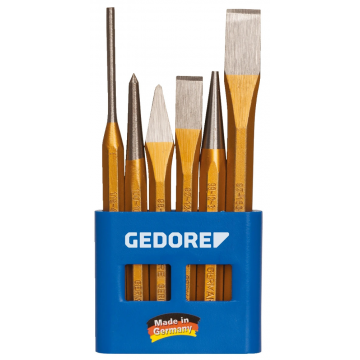 GEDORE beitelset en drevelset in PVC houder 6-delig (106)