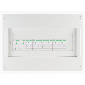 Schneider voorbedrade zekeringkast 18 modules 1 fase