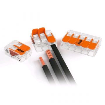 Wago steekklem 3-voudig 4mm2 per 50 stuks (221-413)