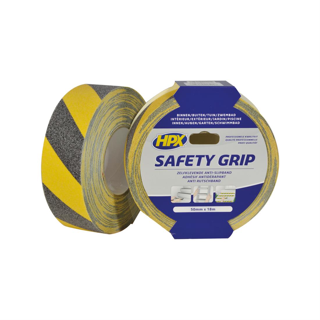 Miniatuur van HPX grip tape 50mm x 18 meter zwart/geel (SY5018)
