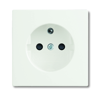 Miniatuur van Busch-Jaeger ABB Busch-jaeger centraalplaat wandcontactdoos met penaarde - wit (2CKA002099A0255)