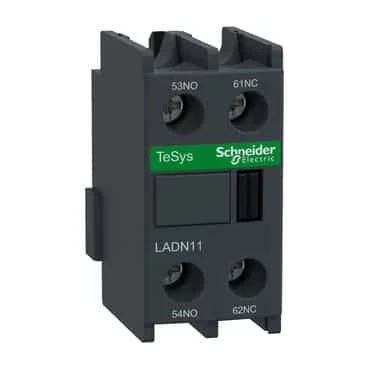 Miniatuur van Schneider Electric hulpcontactblok frontaal 1NO+ 1NC voor contactoren TeSys D (LADN11)