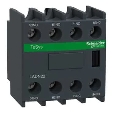 Miniatuur van Schneider Electric hulpcontactblok frontaal 2NO+ 2NC voor contactoren TeSys D (LADN22)