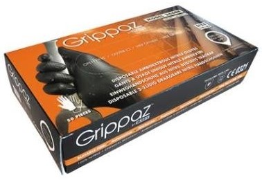 Miniatuur van OXXA X-Grippaz Pro 44-550 latex wegwerphandschoen nitril maat L zwart - doos 50 stuks (1.44.550.09)