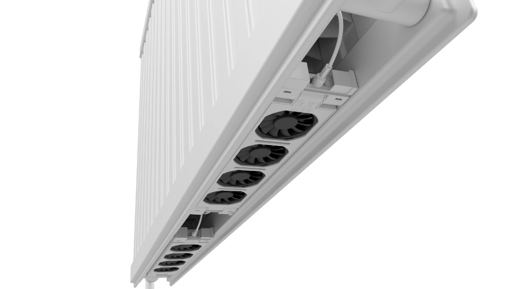 Miniatuur van Heatfan radiator ventilator 5-voudig wit - set 4 stuk (56059)