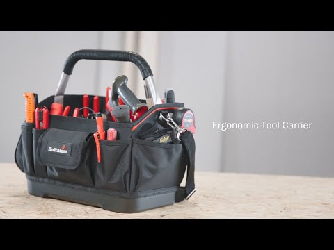 Miniatuur van Hultafors gereedschapstas Ergonomic met metalen handvat en riem 35-vaks 27x50x30mm - zwart (HU590110)