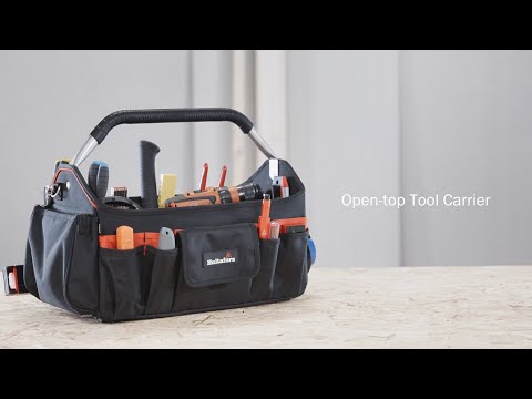 Miniatuur van Hultafors gereedschapstas Classic met metalen handvat en riem 35-vaks 54x31x29 cm - zwart (HU590140)