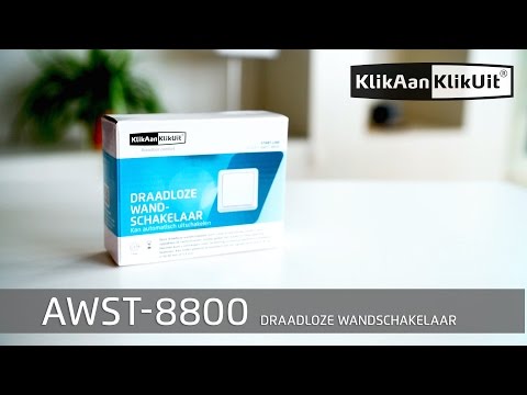 Miniatuur van KLIKAANKLIKUIT draadloze dubbele wandschakelaar - AWST-8802 wit (70012)