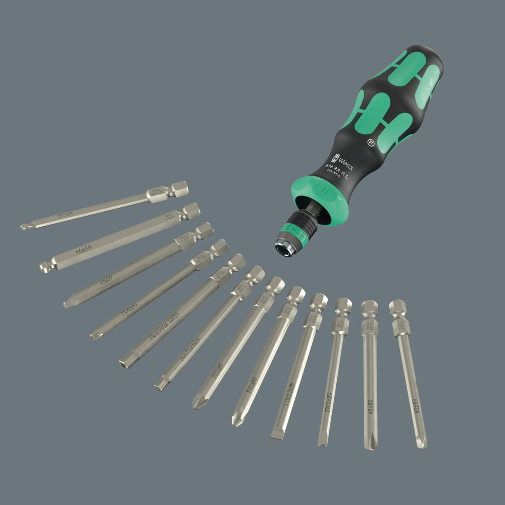 Miniatuur van Wera 838 RA-R L bithouder met ratelfunctie 1/4" (05051494001)