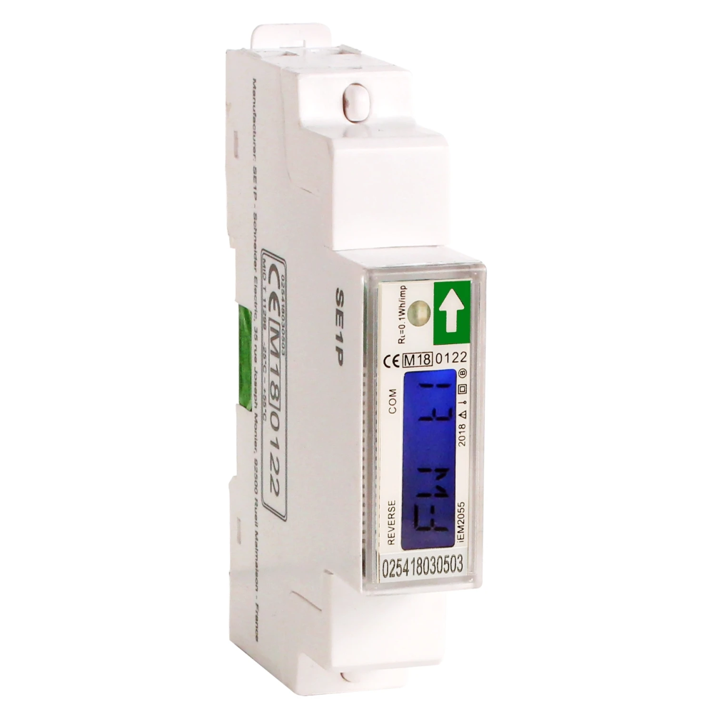 Miniatuur van Schneider Electric Acti9 iEM2055 energiemeter 45A 1-fase Klasse B Modbus MID (A9MEM2055)
