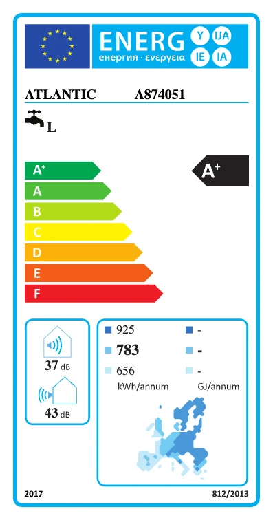 Miniatuur van Atlantic Calypso V5 warmtepompboiler wandmodel 150l (874051)