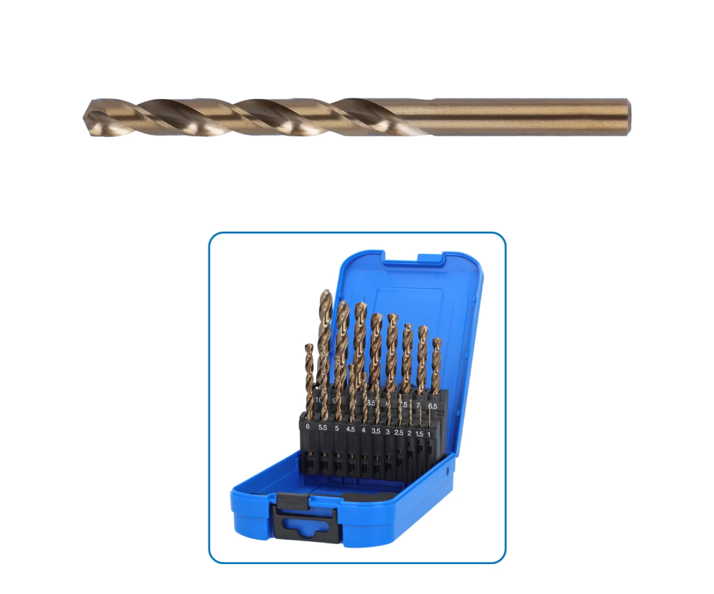 Miniatuur van Labor metaalboren ø1,0-10,0mm HSS- Cobalt 5% spiraal DIN 338 - per 19 delig (AK910019)