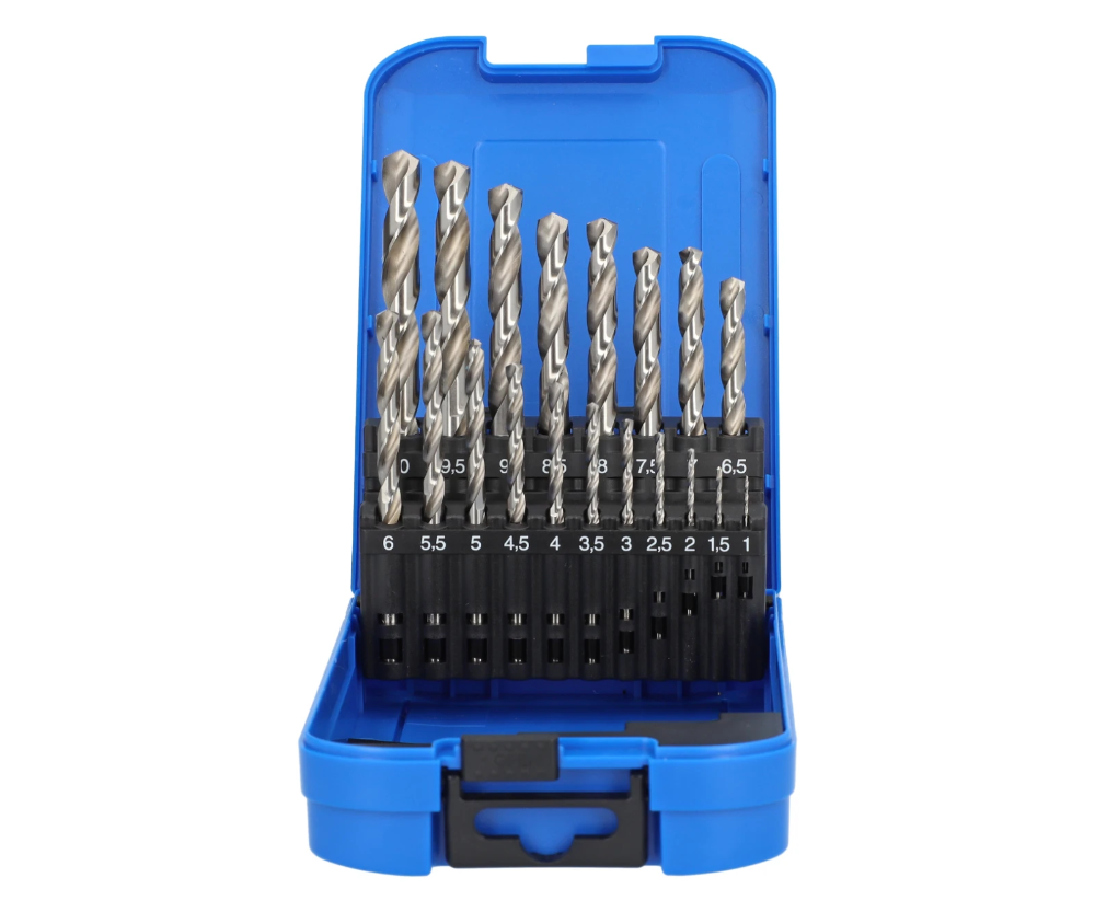 Miniatuur van Labor metaalboren ø1-10mm HSS-Geslepen spiraal DIN 338 - set 19 delig (AL910019)