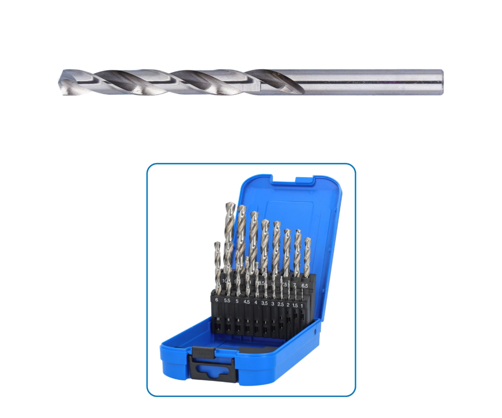 Miniatuur van Labor metaalboren ø1-10mm HSS-Geslepen spiraal DIN 338 - set 19 delig (AL910019)