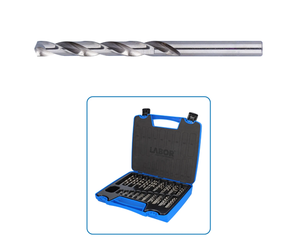 Miniatuur van Labor metaalboren ø1-10mm HSS-Geslepen spiraal DIN 338 - set 170 delig (AL910170)