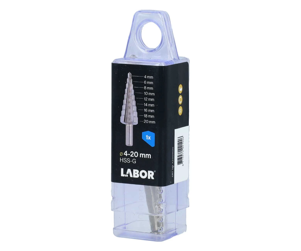 Miniatuur van Labor stappenboor ø4-20x75mm HSS-Geslepen 9 boortrappen (AZ004020)