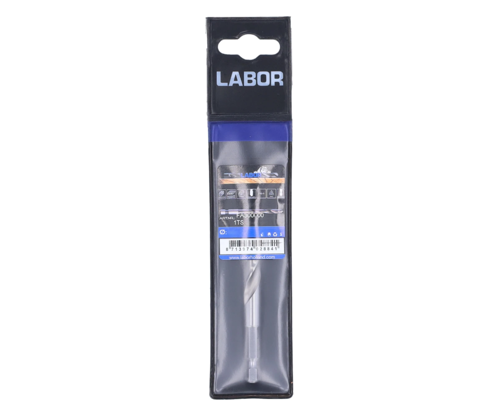 Miniatuur van Labor machinale houtboor ø6,0x55/90mm HSS-Geslepen met 6-kant 1/4" (FA300600)