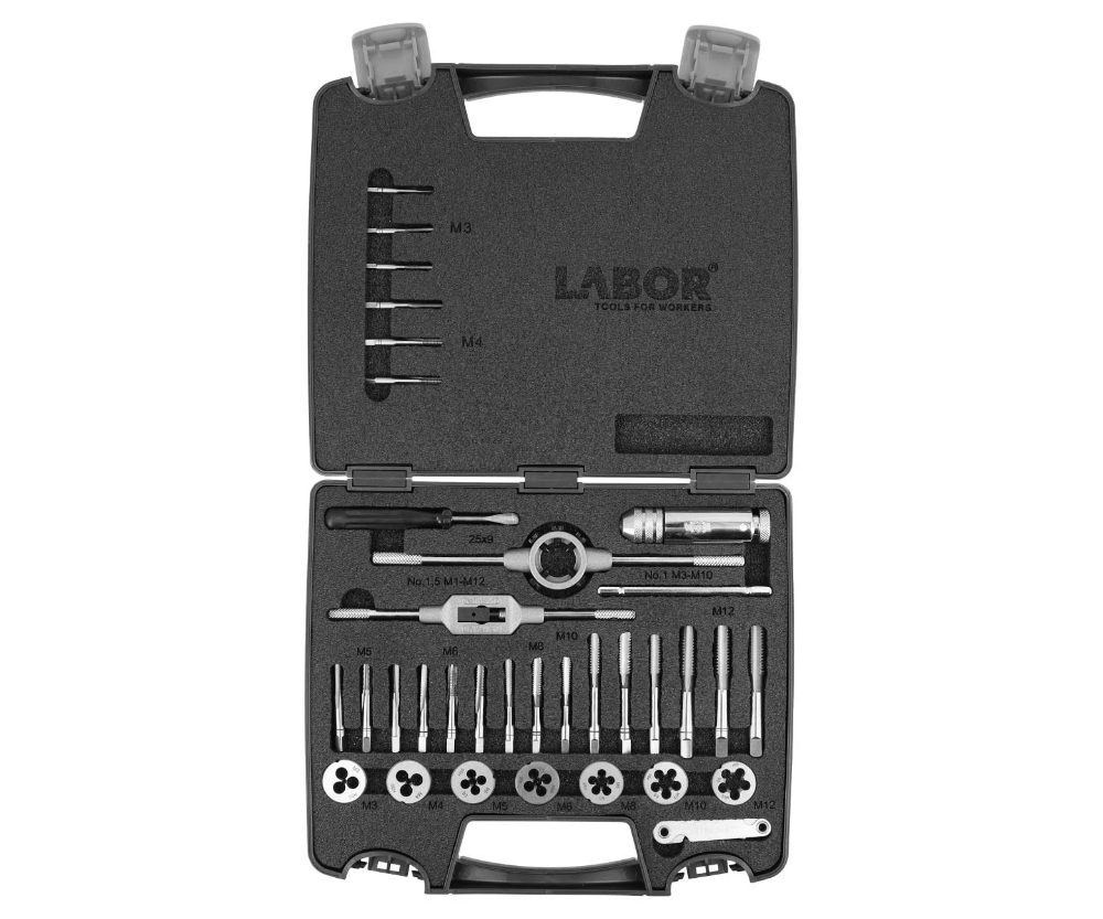 Miniatuur van Labor draadsnij-set M3-M12,30-dlg.[1] (SKA90030)