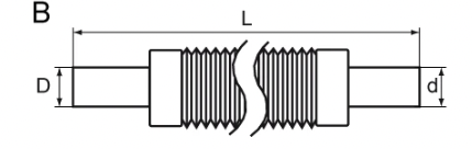 Miniatuur van McAlpine flexibele afvoerbuis PP 2x spie 40x40mm min365mm - max 500mm - wit (0050402)