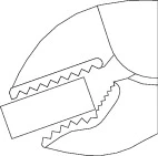 Miniatuur van GEDORE universele griptang Super137 gebogen bek 175mm (137 7)