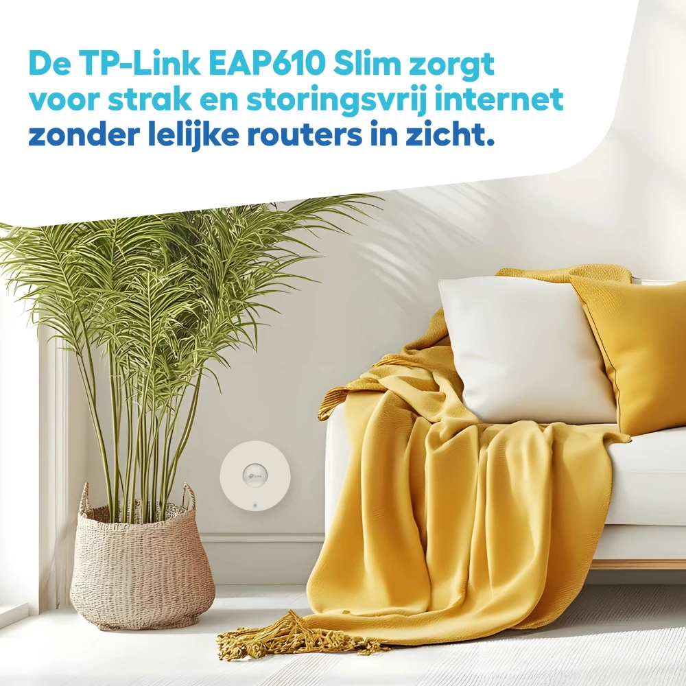 Miniatuur van TP-LINK AX1800 WiFi draadloos access point plafondmontage (EAP610 SLIM)